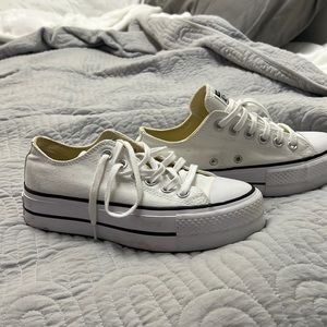 low top platform white converse